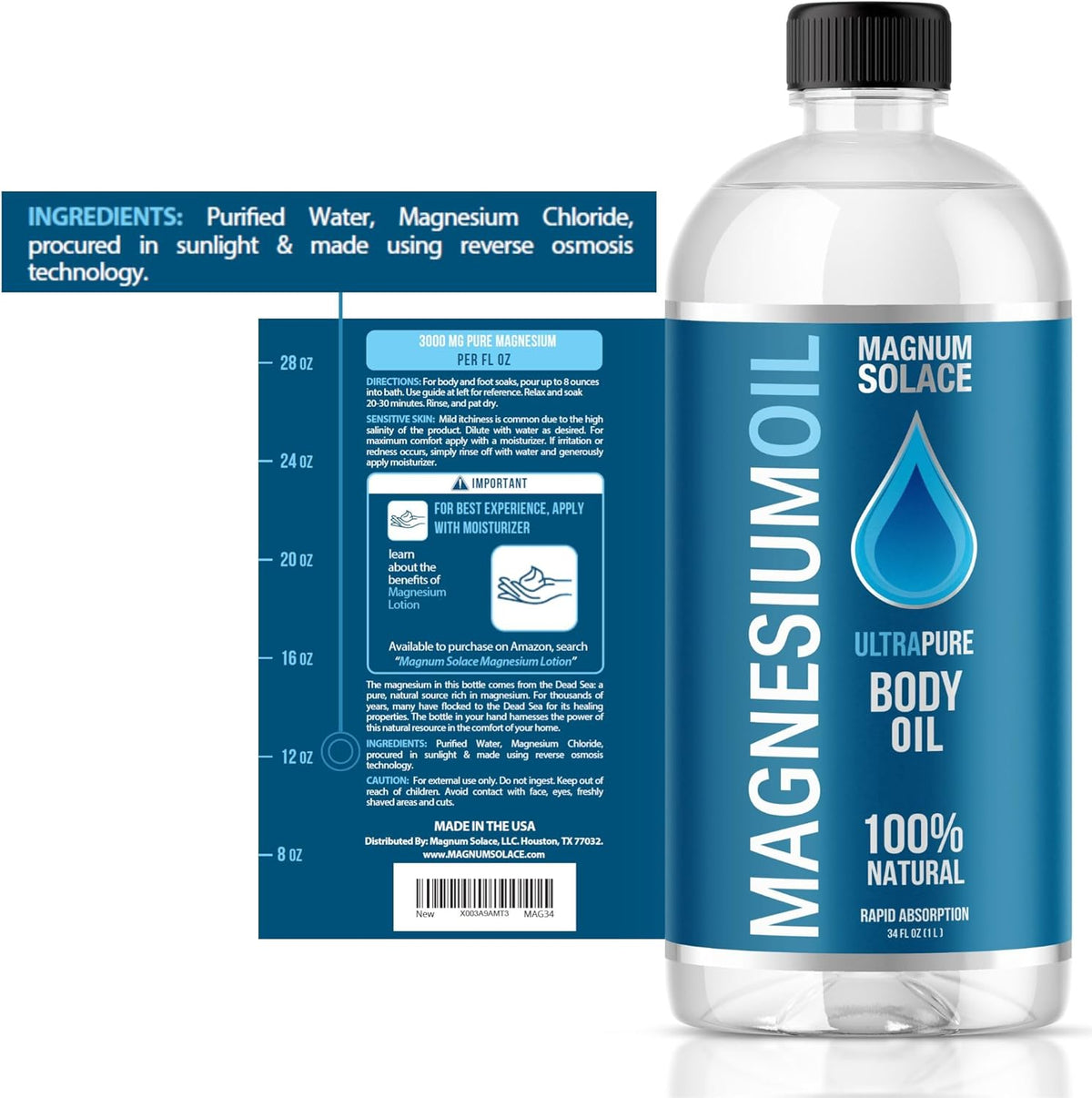 Magnesium Oil 1 Liter (34 oz) C650