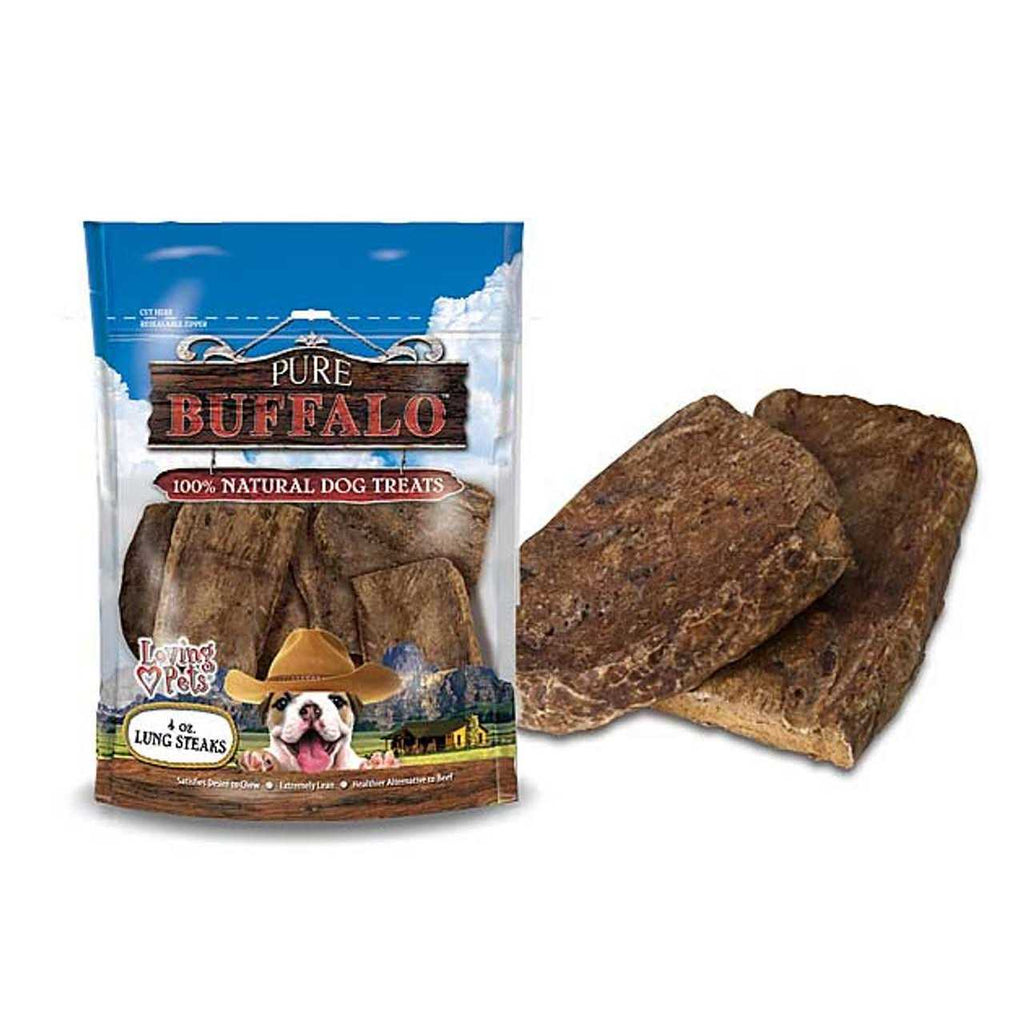 Pure Buffalo Lung Steaks Dog Treat T187
