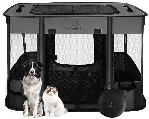 Foldable Dog Cat Playpen with Carrying Case Q511374