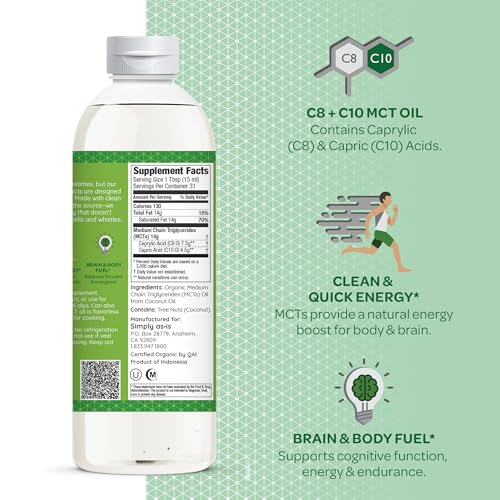 Organic MCT Oil C8 & C10 Unflavored 40 fl oz O4592