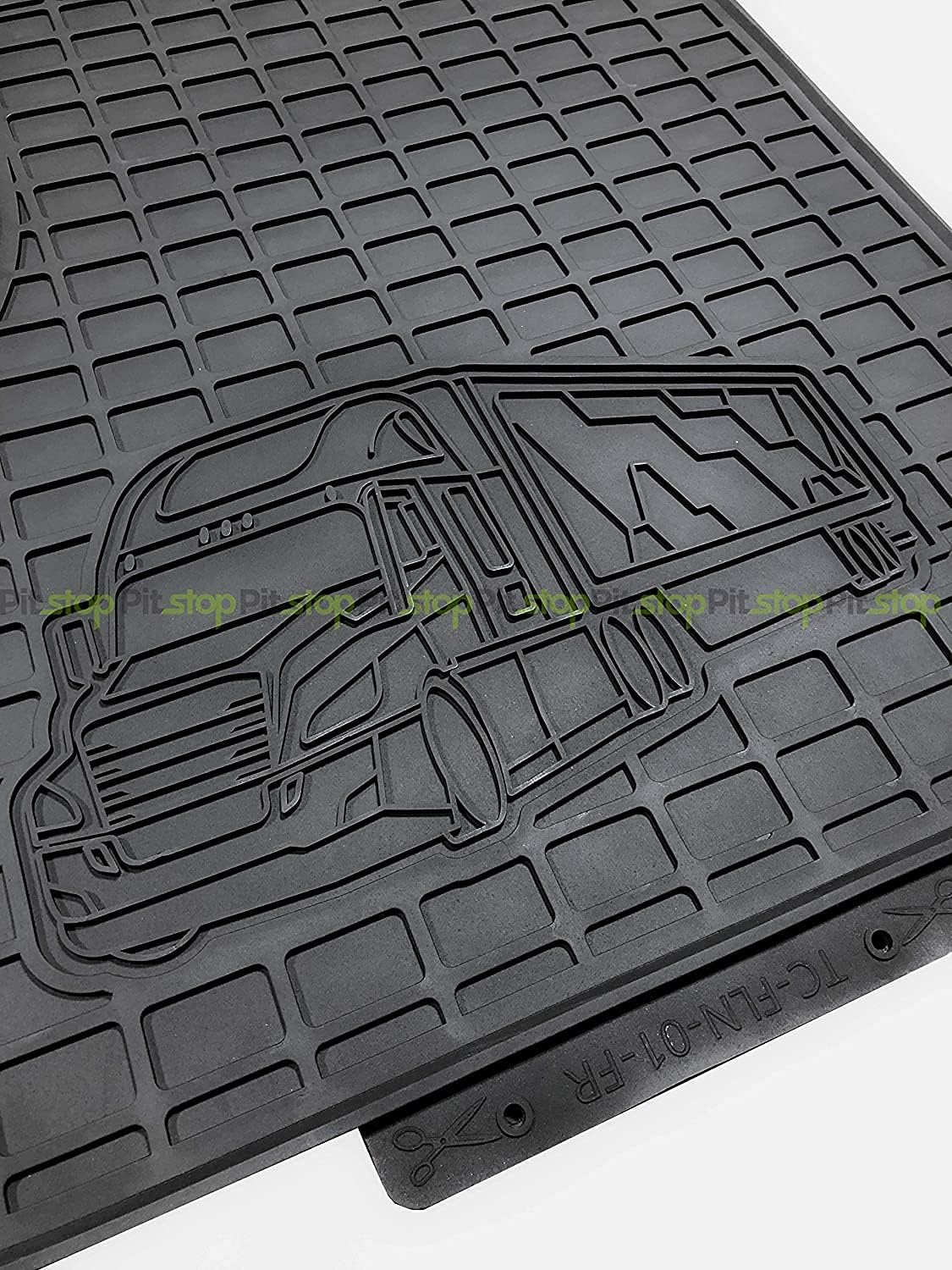 All Weather Rubber Floor Mats 2 PCS Set Y1958