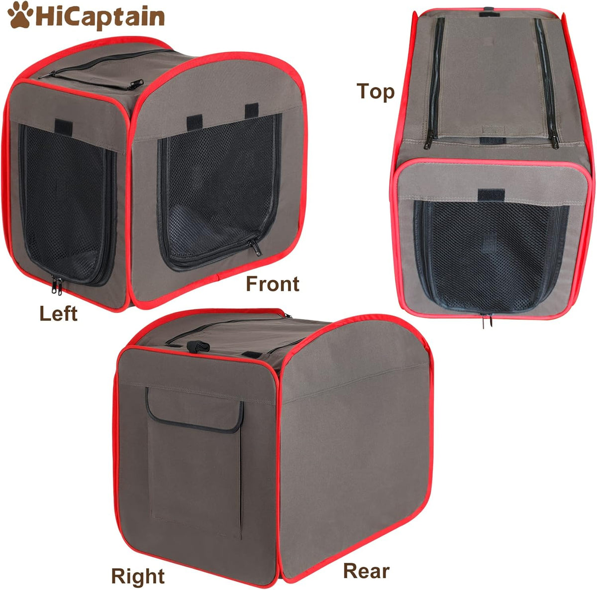 Portable Cat Carrier Collapsible Pet Cage Soft Pop-up Cat Kennel Y52118