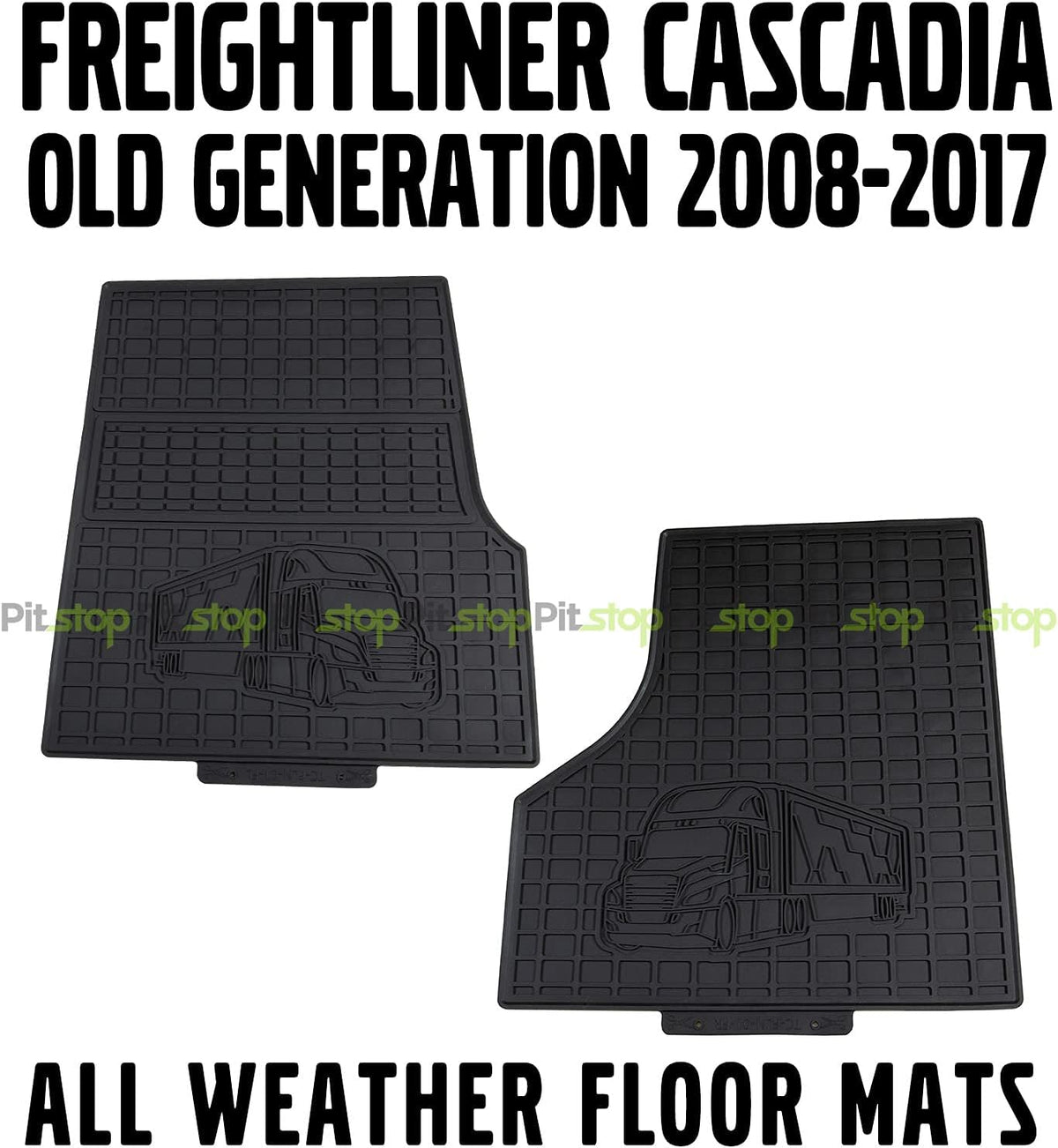 All Weather Rubber Floor Mats 2 PCS Set Y1958