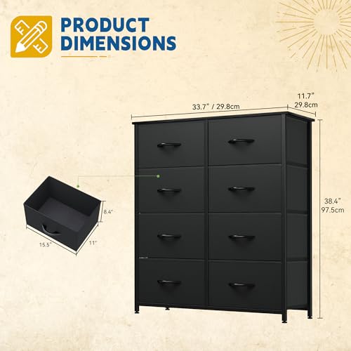 Pink Fabric 8 Drawer Dresser X632718