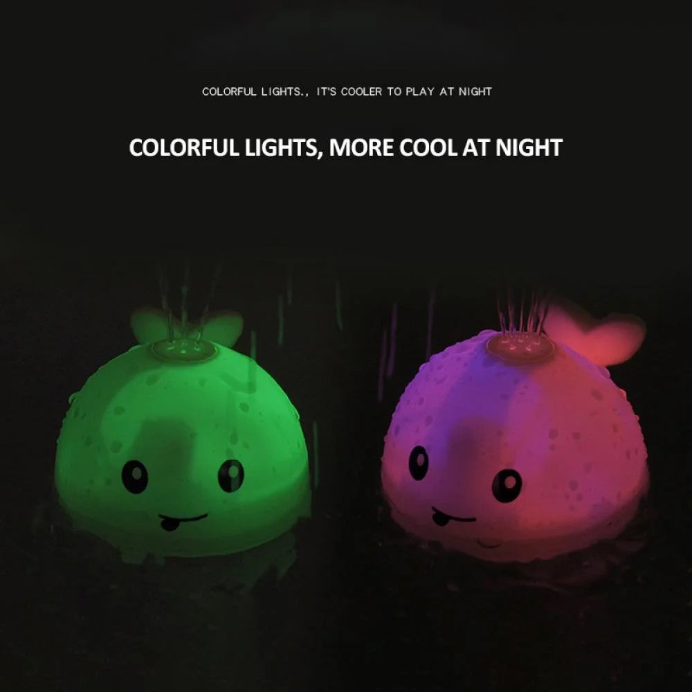 LED Bath Toys Whale Sprinkler Bathtub Toy X25695