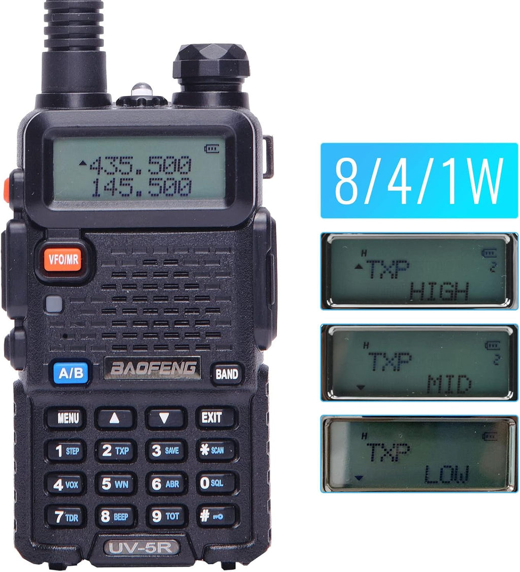 8 Watt Dual Band Portable Radio with 3800mAh Battery D1428