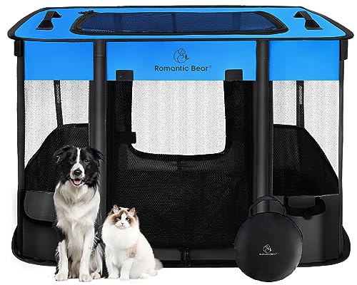 Foldable Dog Cat Playpen with Carrying Case Q511374