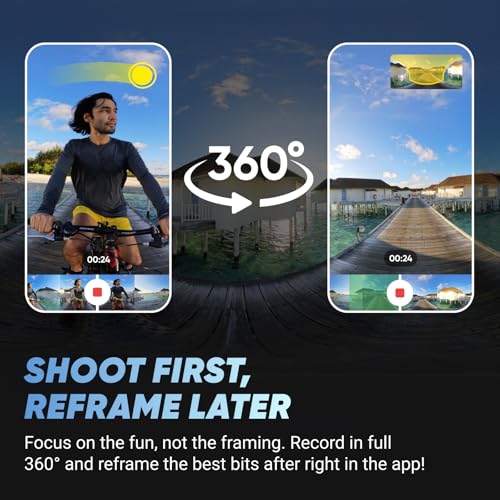 Waterproof 8K 360 Action Camera with Removable Lens Guards X30972