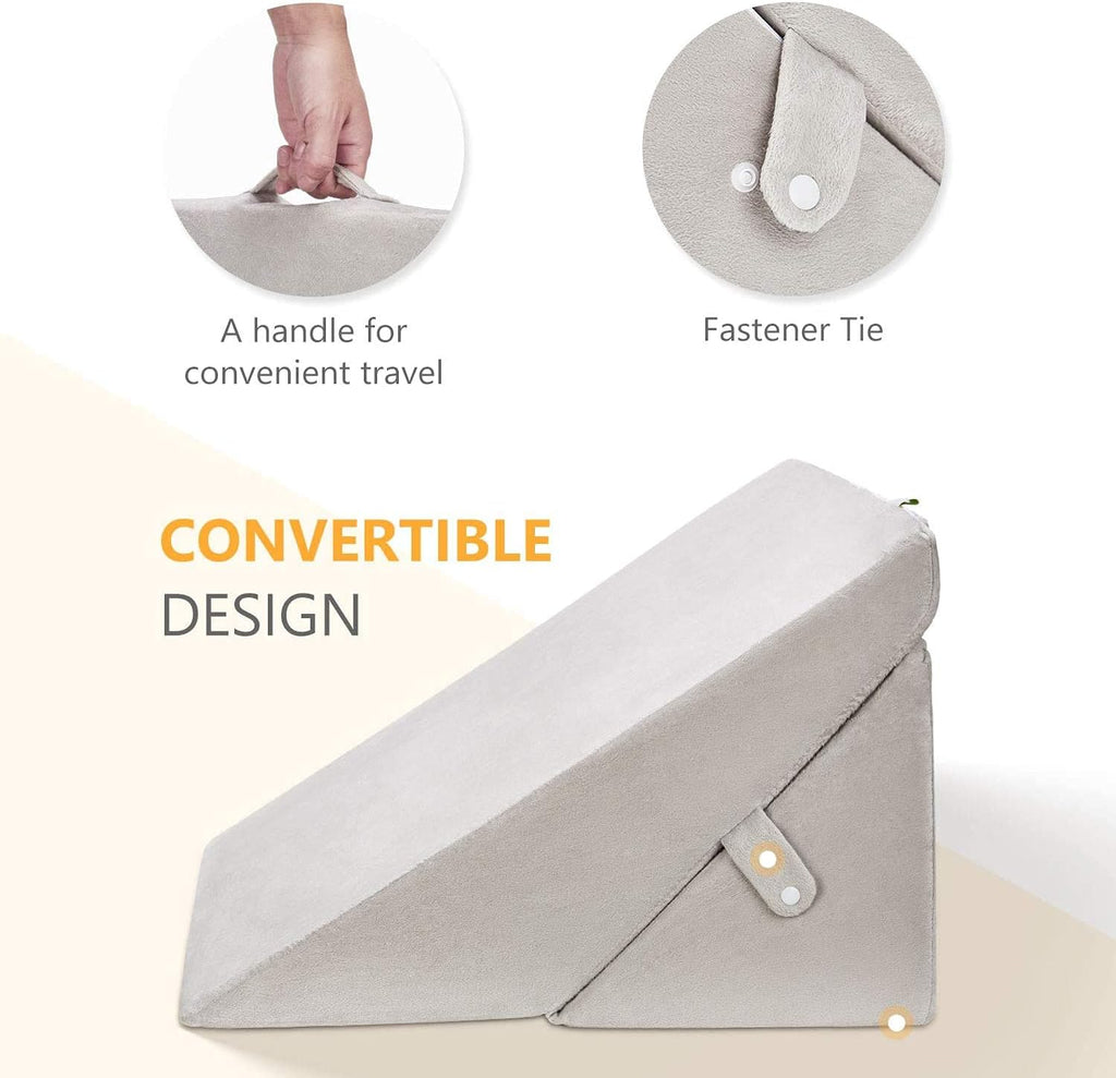 Adjustable Memory Foam Bed Wedge Pillow with Washable Cover S642157