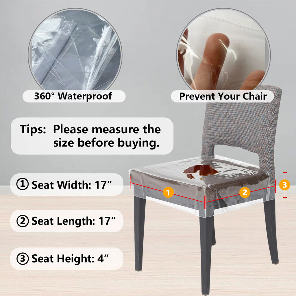 4-Pack Waterproof Vinyl Dining Chair Cover Q343
