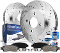 Front Drilled & Slotted Rotors + Brake Pads 6pc Set M515