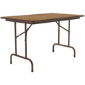 30"W x 48"D Metal & Wood Folding Table Y91000