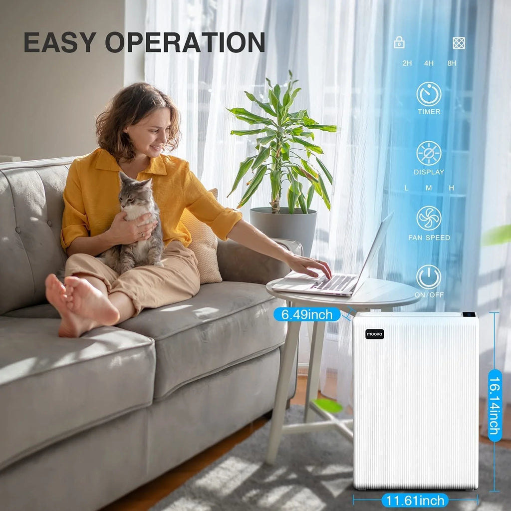 H13 HEPA Air Filter for Home Large Room up to 969ft² G948