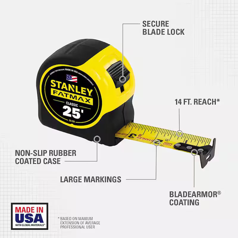 25 ft. x 1-1/4 in. Tape Measure 2 Pack T21925