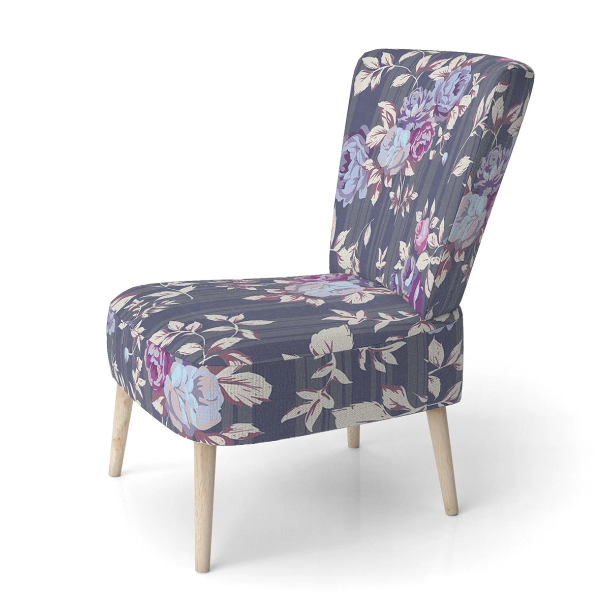 Upholstered Patterned Accent Chair and Arm Chair N63961