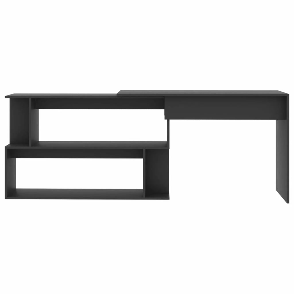 Gray Engineered Wood Corner Desk J148