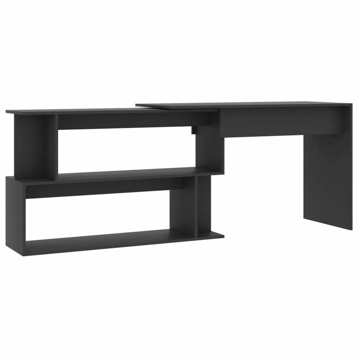 Gray Engineered Wood Corner Desk J148