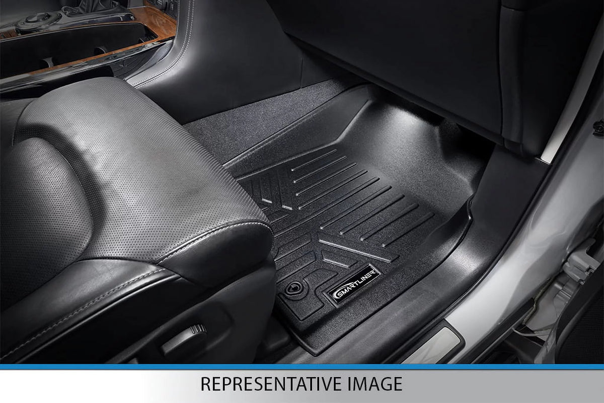 Black Floor Mats Liner Set with 2nd Row Bench Seats E947134