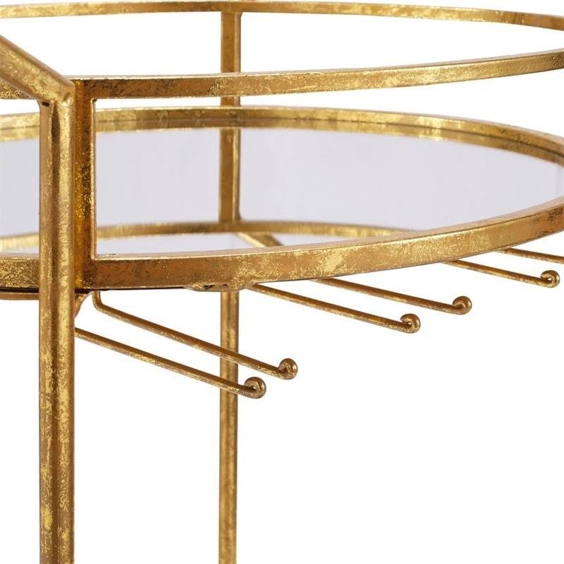 Gold Metal Bar Cart Q510107