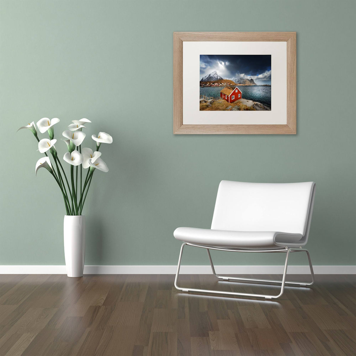Matted Framed Photographic Print 11x22 H x 14x22 W x 0.5x22 D Birch L163839