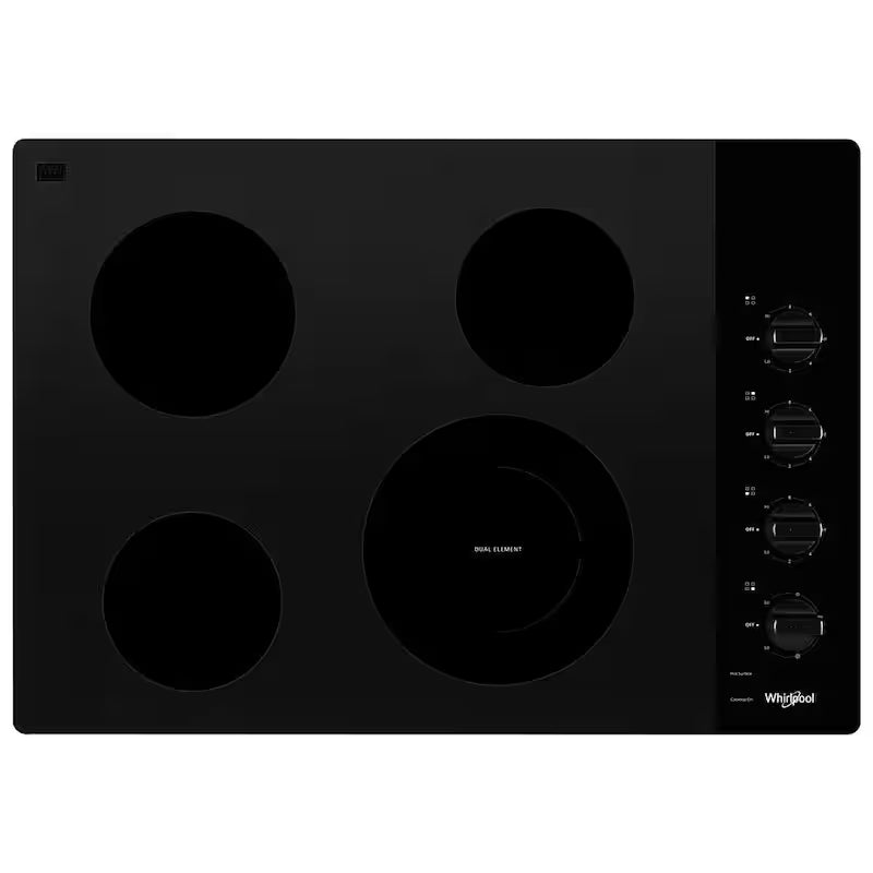 30 in. Black Electric Ceramic Glass Cooktop with 4 Elements N7837