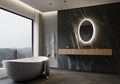 24 x 36 Oval Backlit Mirror 6000K H3006