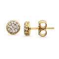 10K Yellow Gold Diamond Stud Earrings Z9585
