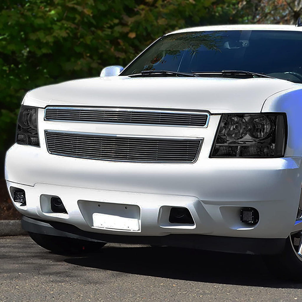 Chrome Housing Smoked Lens Headlights Assembly X388