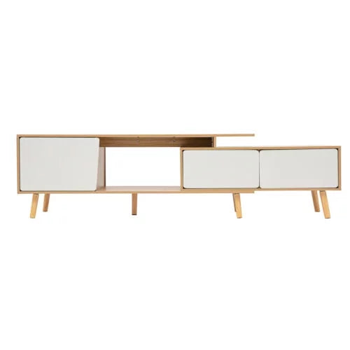 White Solid Wood TV Stand C1995