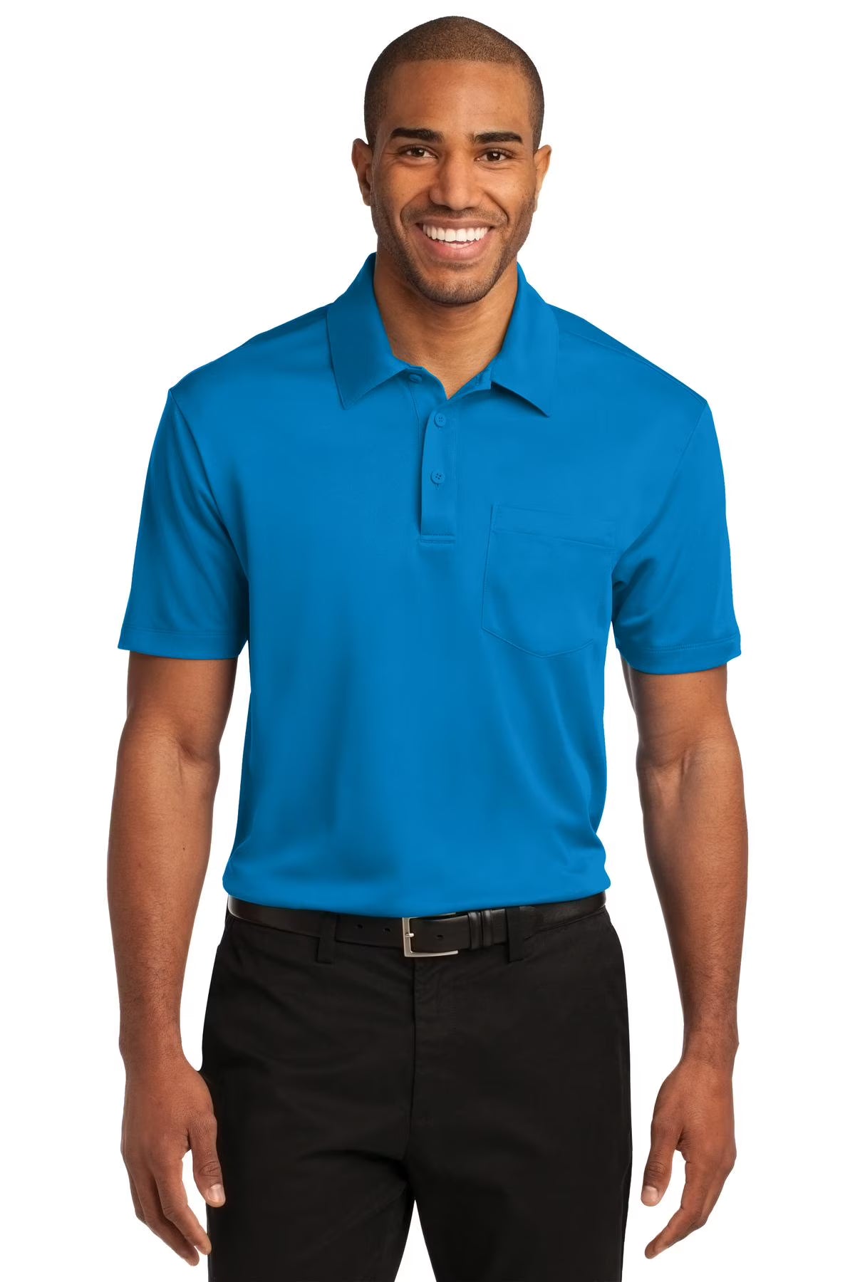 4XL Brilliant Blue Performance Pocket Polo Z94925