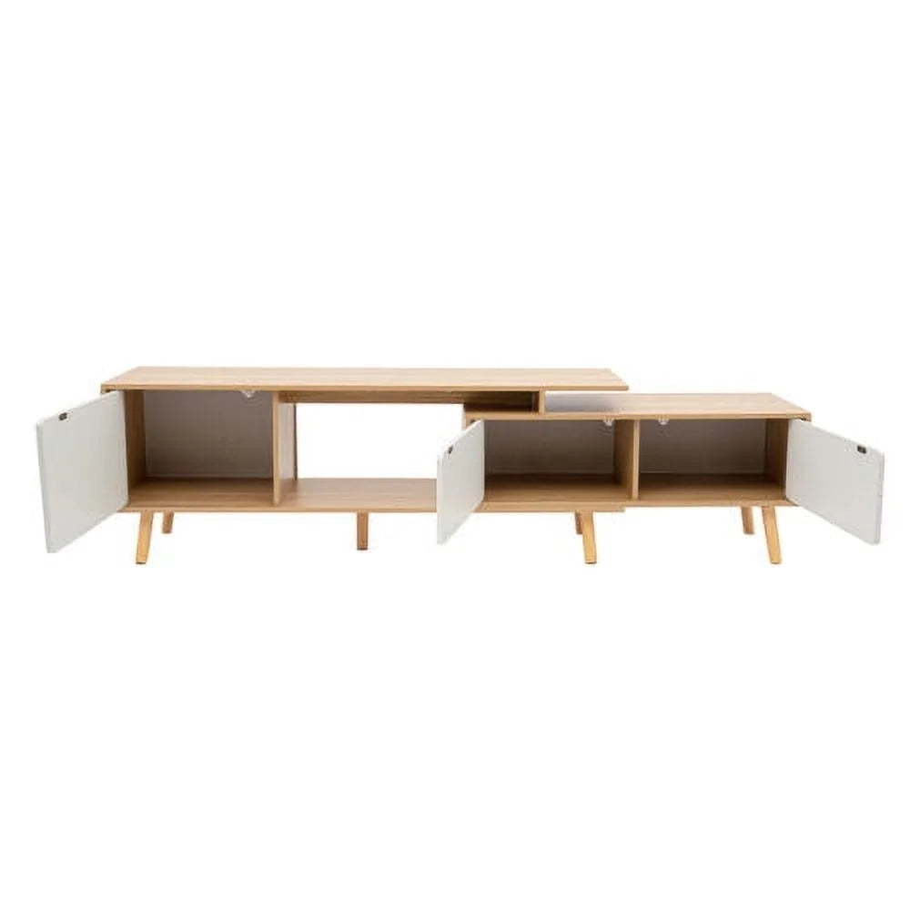 White Solid Wood TV Stand C1995