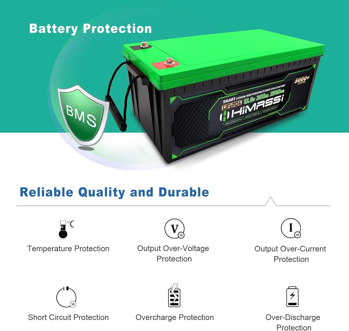 12v 200ah Bluetooth Lithium Iron Phosphate Battery K173214