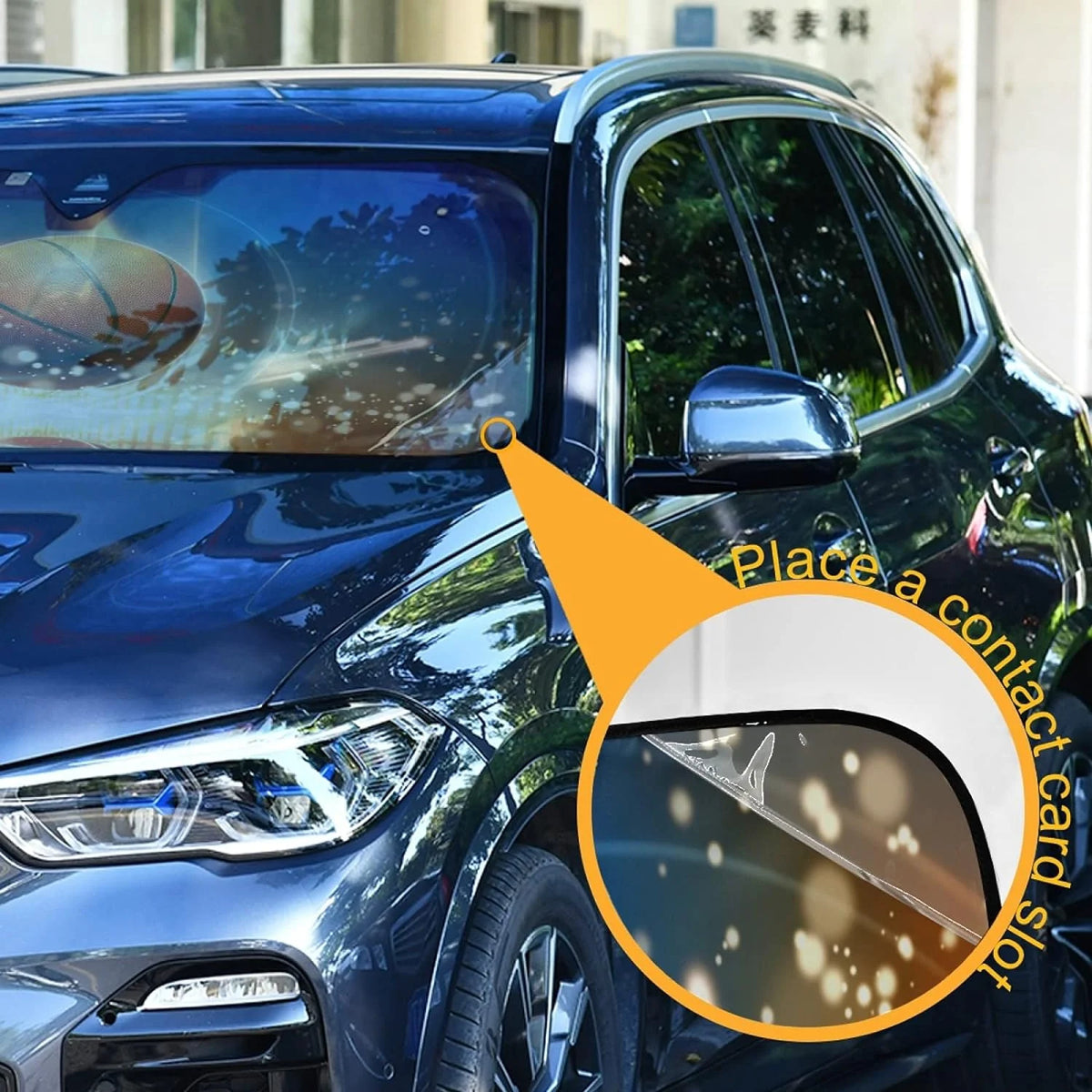 Foldable Windshield Sun Shade for Cars, SUVs, Trucks 55×27.6in R5848