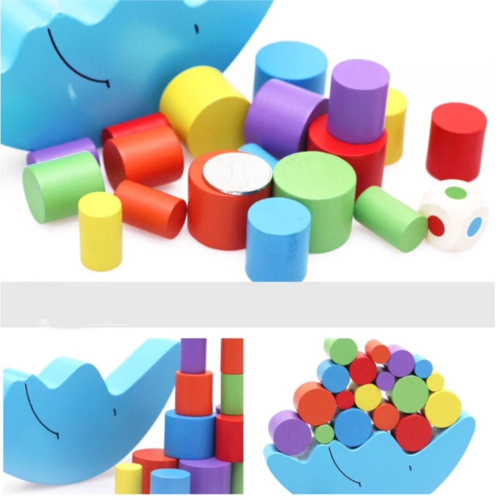 Wooden Baby Toys Balance Stacking Blocks Educational Toys Y7394