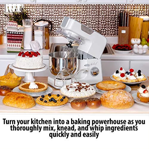 550W 8-Speed Kitchen Stand Mixer with Stainless Steel Bowl U9805