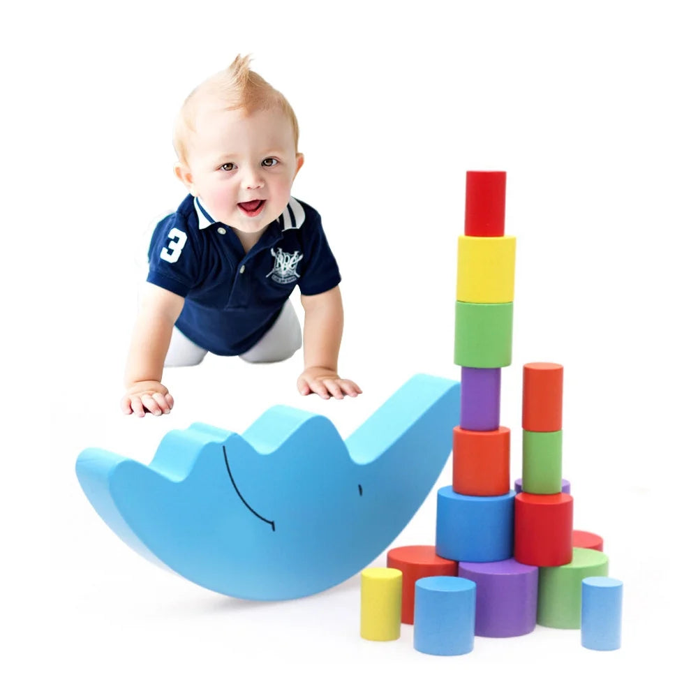 Wooden Baby Toys Balance Stacking Blocks Educational Toys Y7394