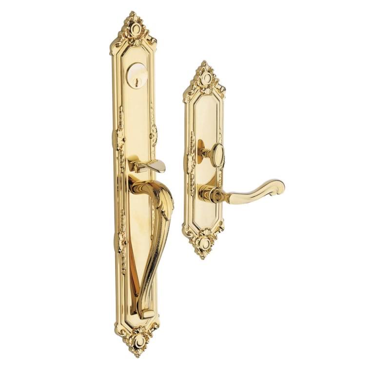 Lifetime Polished Brass Double Cylinder Mortise Handleset Trim Set K8350