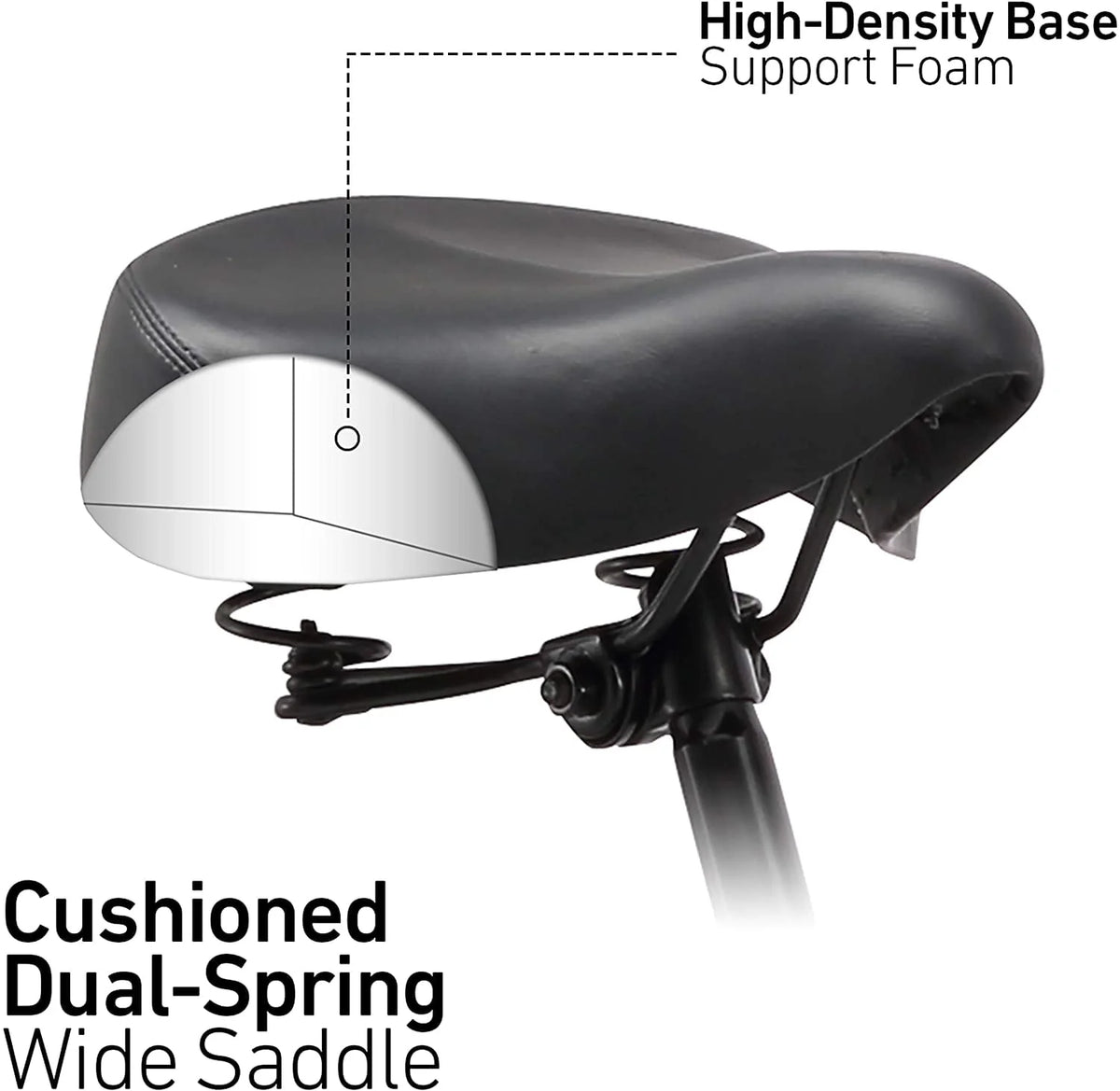 7-Speed Beach Cruiser Bicycle with Rear Rack, 26 In. Wheels, Matte Black X95917