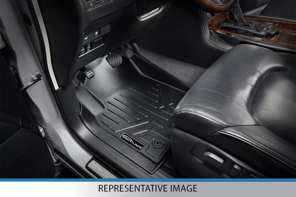 Black Floor Mats Liner Set with 2nd Row Bench Seats E947134