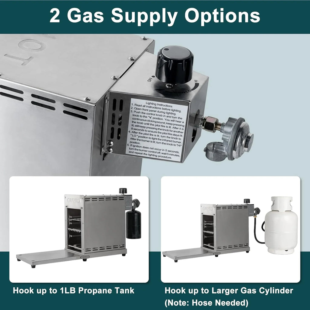 Portable Stainless Steel Propane Gas Grill E800185