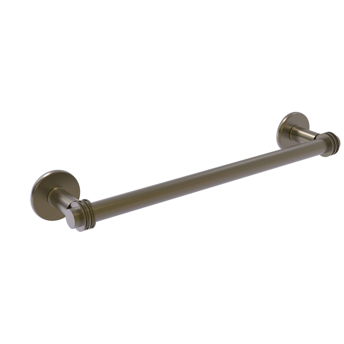 18 in. Towel Bar with Dotted Detail Unlacquered Brass L487