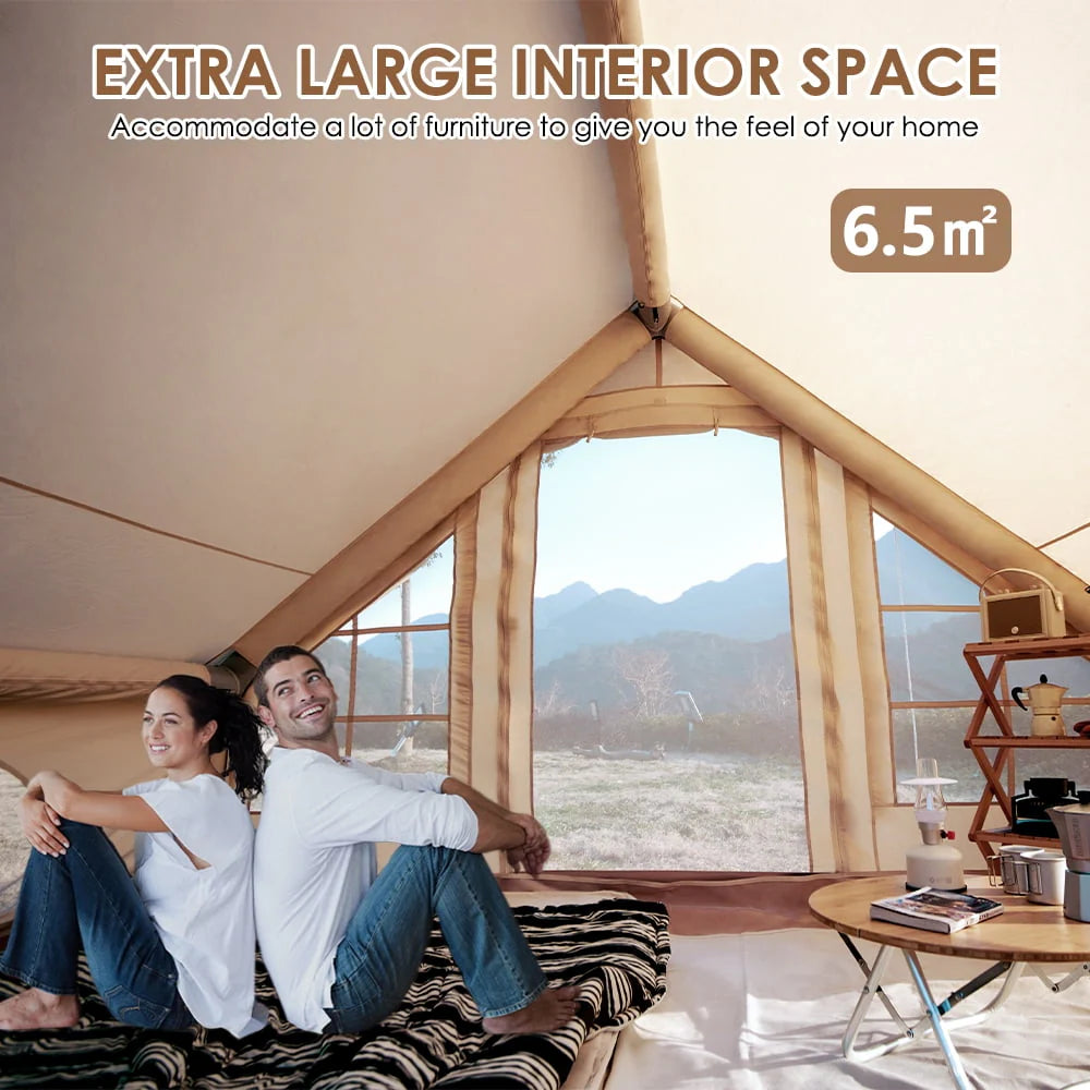 Inflatable Air Tent with Pump Waterproof Oxford 4-6 Persons Q970