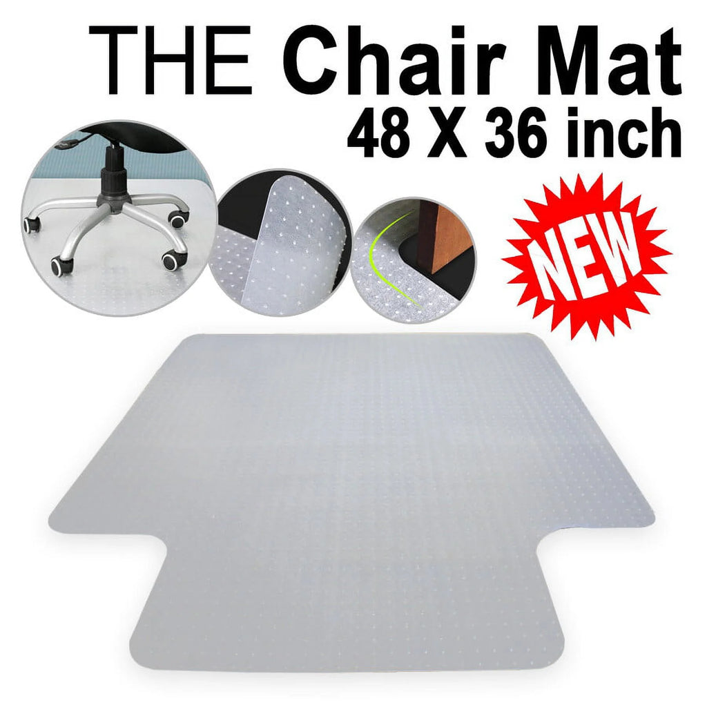 48"x36" Clear Office Chair Mat with Lip M68766