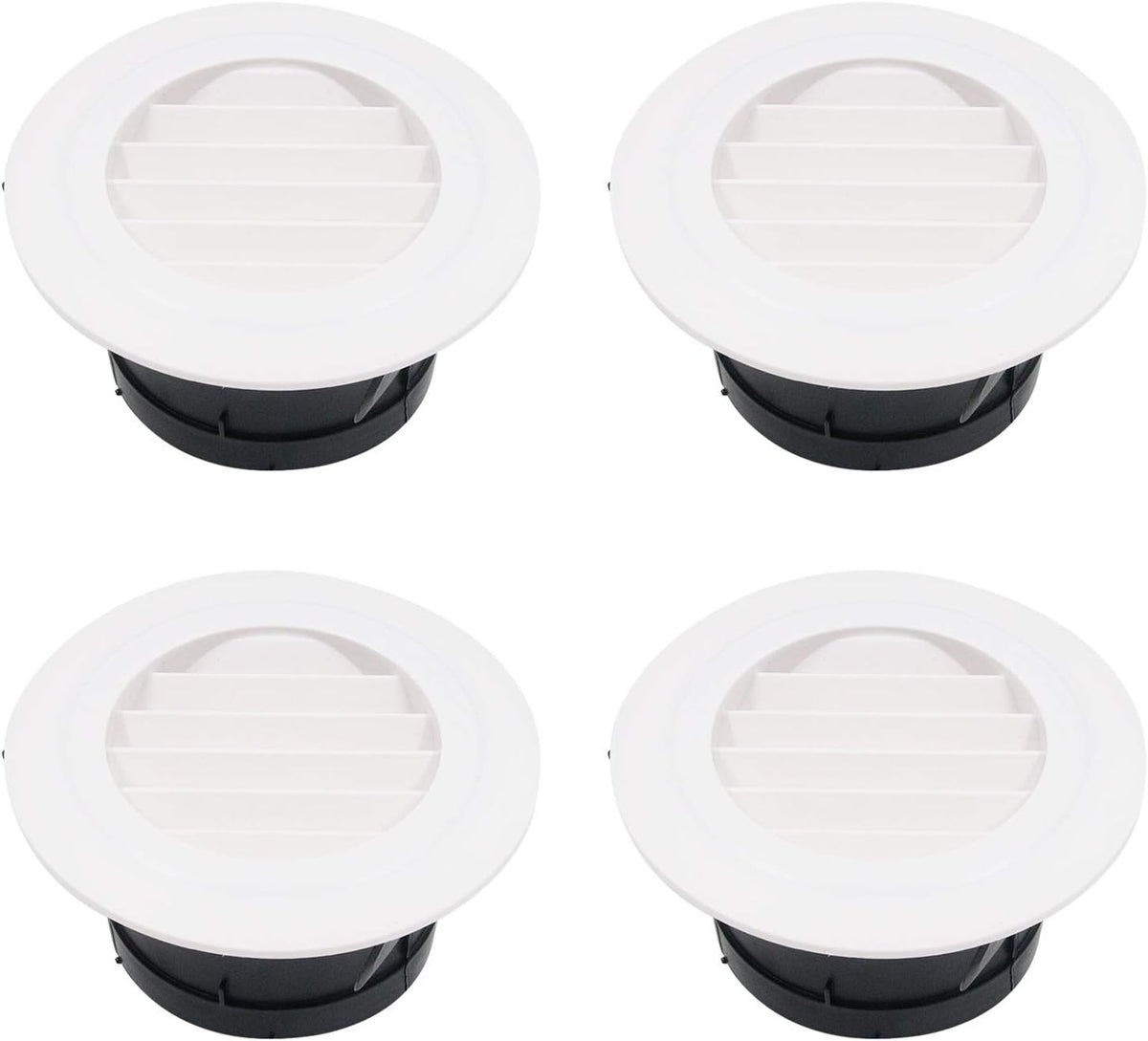 4PCS Round Plastic Air Vent Ceiling Vent Cover 94mm Pack of 2 Z88504
