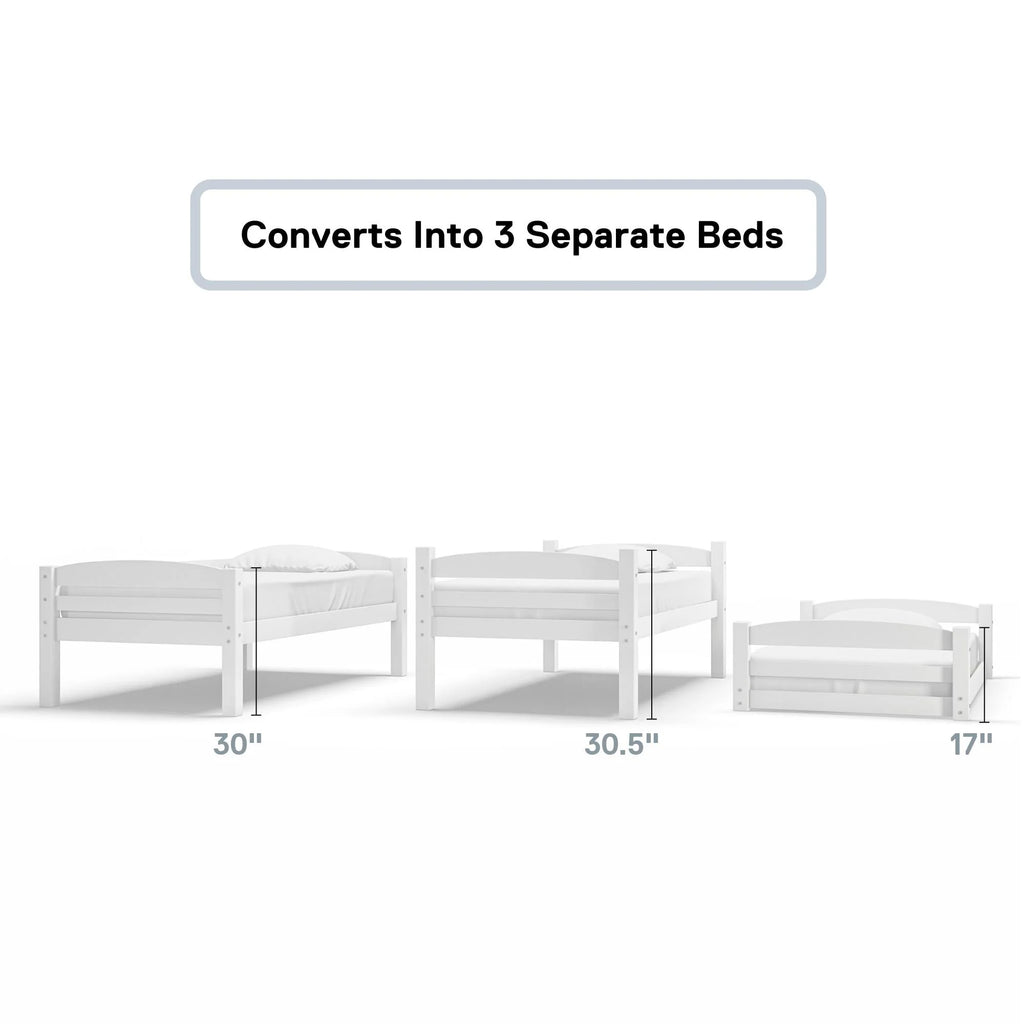 Twin Over Twin Over Twin Convertible Bunk Bed Q89988