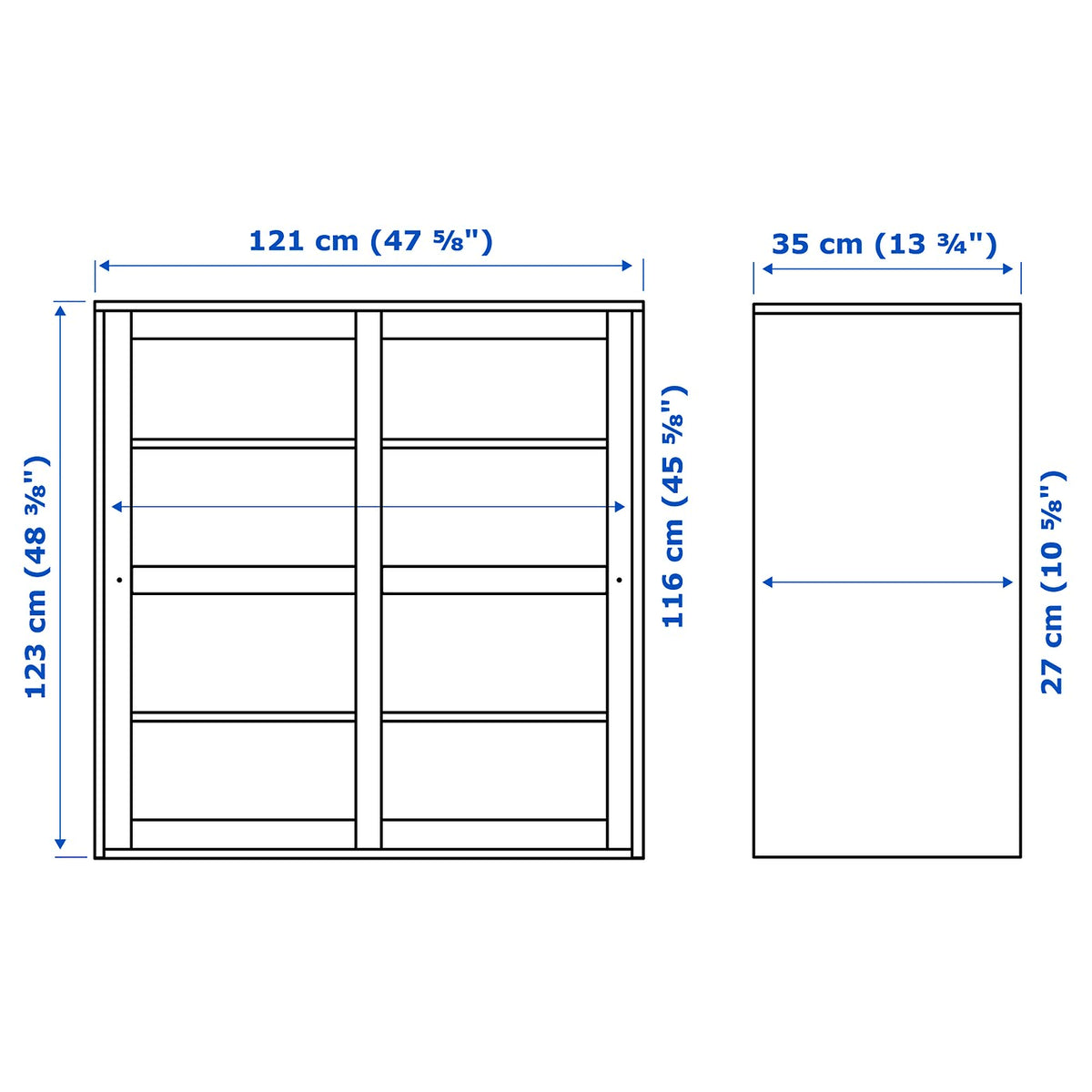 White Glass-Door Cabinet G480037