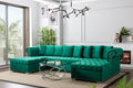 Green Velvet Double Chaise Sectional T83724