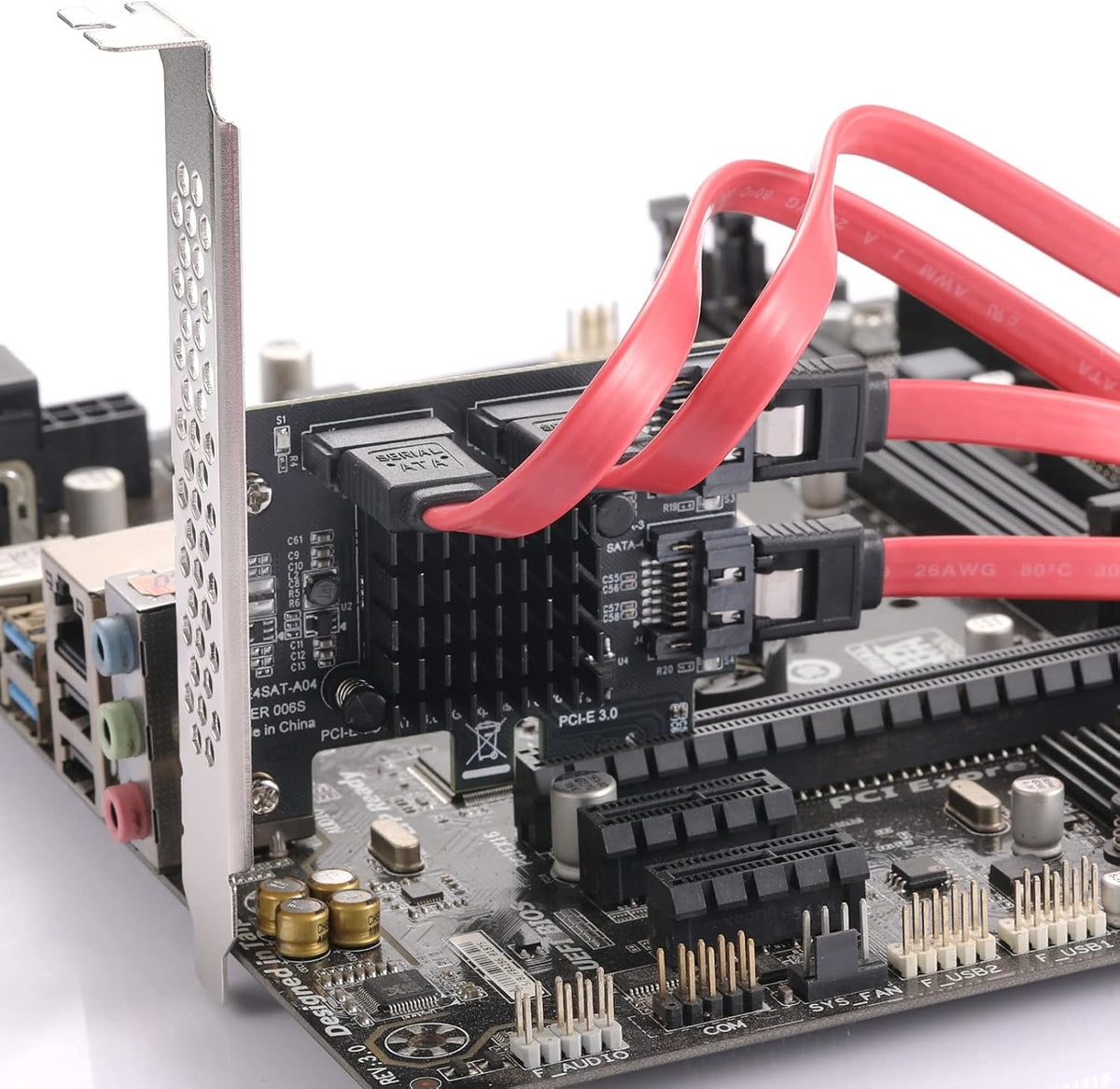 PCIe SATA Card 4 Port Expansion Card A6365