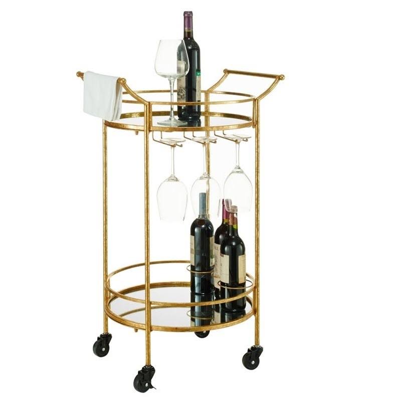 Gold Metal Bar Cart Q510107