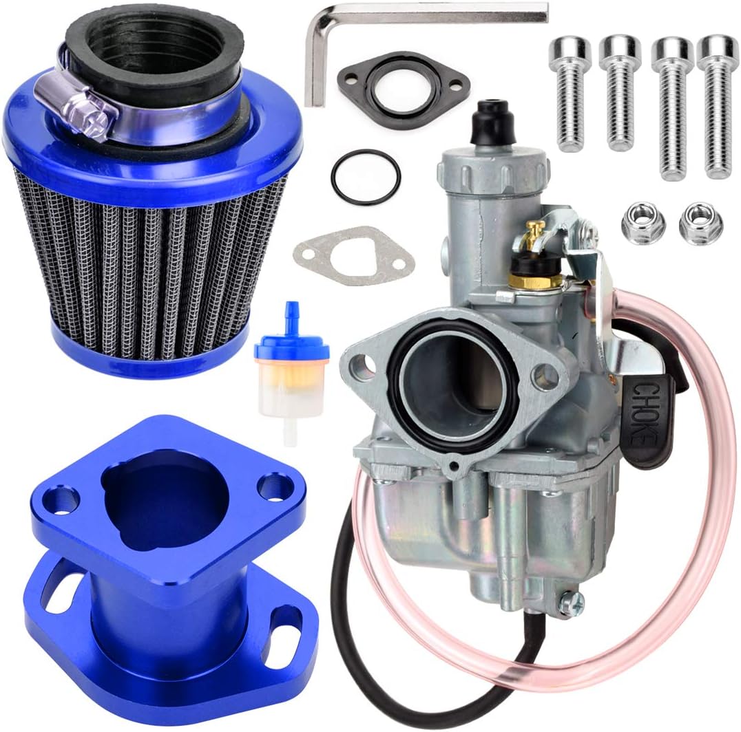 VM22 Carburetor Intake Pipe Manifold 38mm Air Filter Kit Pack of 2 W365677